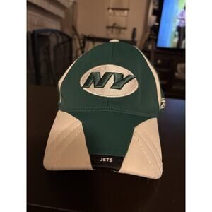 New York Jets NFL On Field Reebok Sideline Hat Cap Green White M/L AFC East